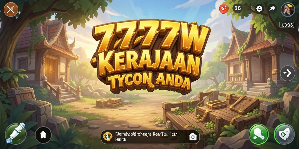 Screenshot gameplay yang menunjukkan keseruan membangun bisnis di 7777W.