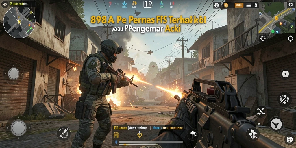 Tampilan gameplay intens dalam 898A dengan aksi menembak yang mendebarkan.