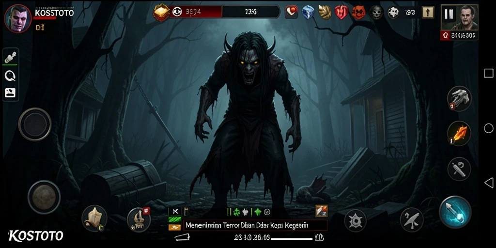 Gameplay mendebarkan KOSTOTO dalam suasana horor yang mencekam.