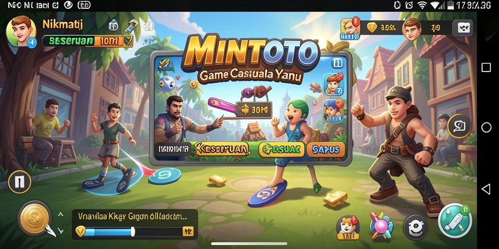 Screenshot MINTOTO menampilkan gameplay ceria dan menghibur.