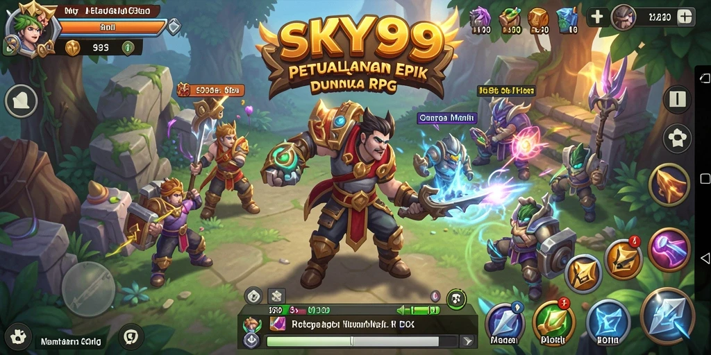 Gameplay mendebarkan dari permainan RPG SKY99 yang penuh aksi.
