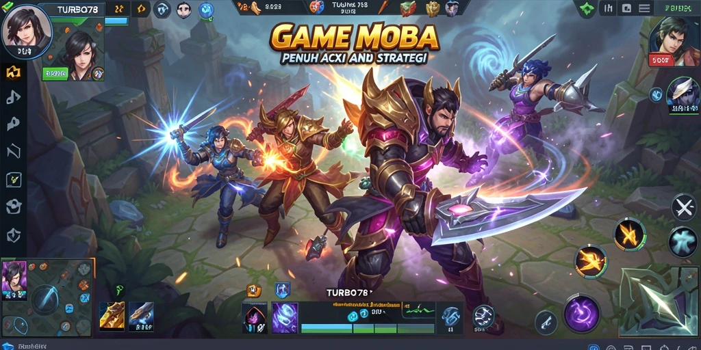 Tampilan gameplay menarik dari game MOBA TURBO78.
