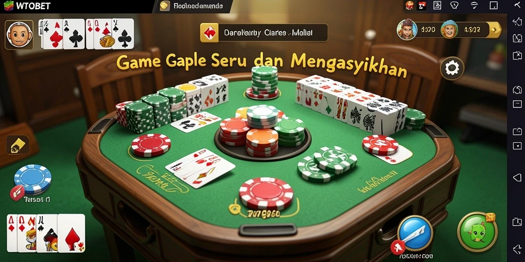 Tangkapan layar gameplay Gaple yang menampilkan suasana permainan yang seru.