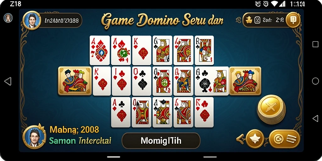Tampilan gameplay Z18 yang seru dengan variasi permainan domino.